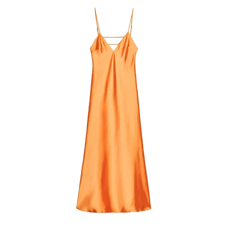 Vibrant Elegance Backless Sling Dress™