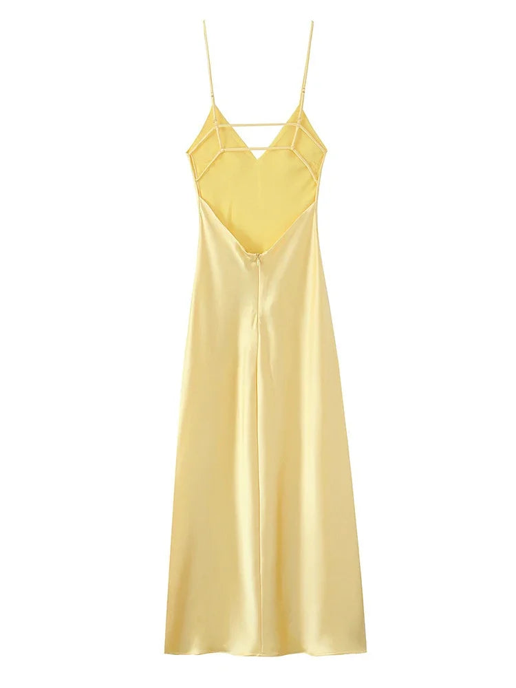 Vibrant Elegance Backless Sling Dress™