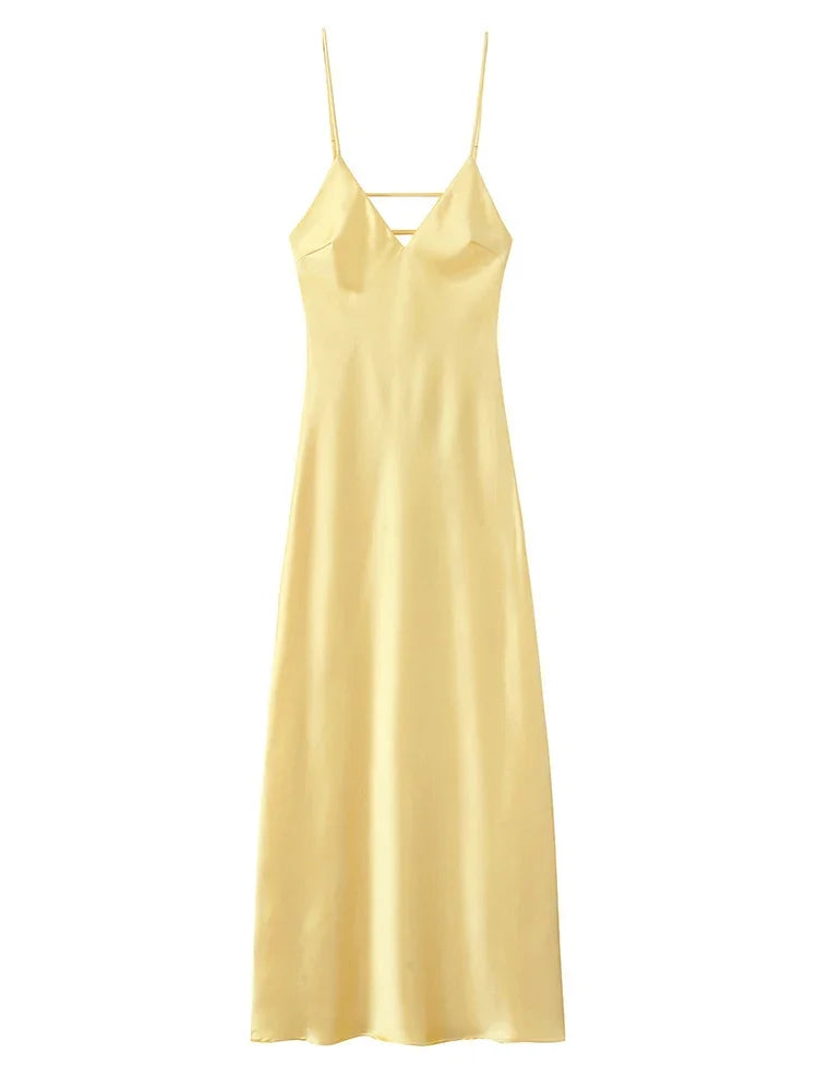 Vibrant Elegance Backless Sling Dress™