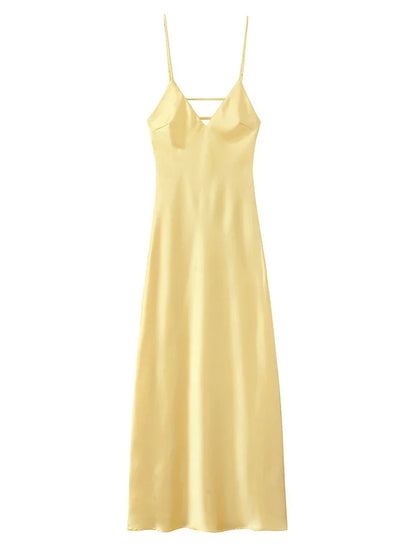Vibrant Elegance Backless Sling Dress™